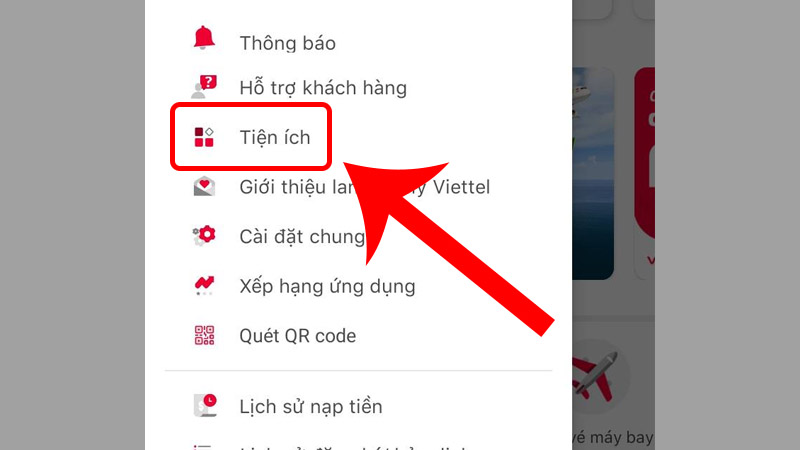 Chọn Tiện ích