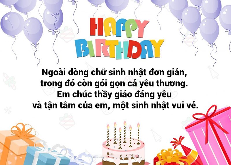 Lời chúc sinh nhật cho thầy giáo Lời chúc sinh nhật cho thầy giáo