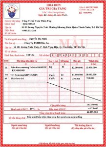 Mẫu hóa đơn GTGT