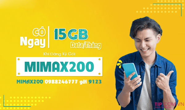 Cách đăng ký gói cước MIMAX200 Viettel miễn hí 15GB data tốc độ cao trọn gói 30 ngày