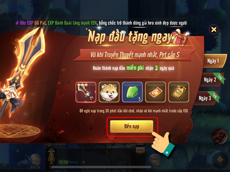 Chọn đến nạp Chọn đến nạp