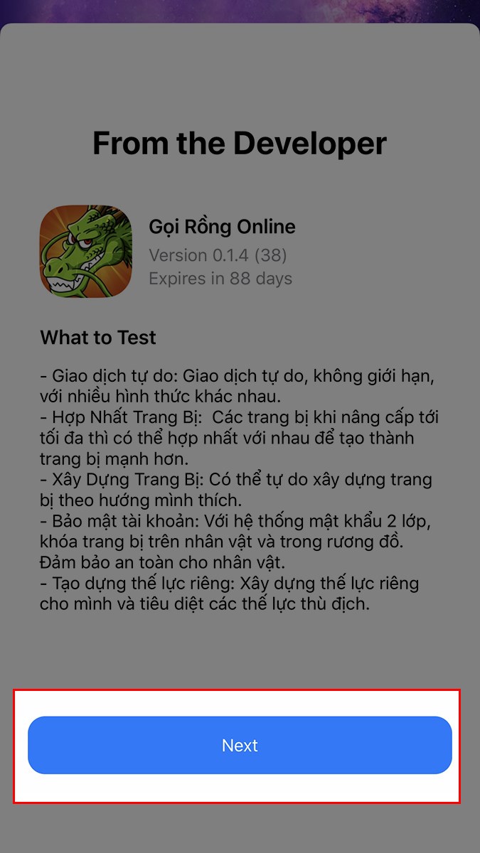Chọn Tiếp theo (Next) Chọn Tiếp theo (Next)