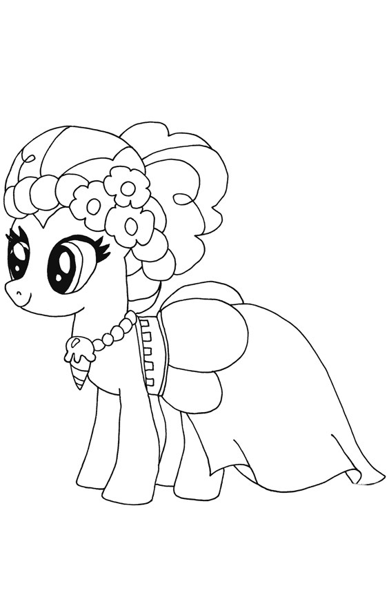 Tranh tô màu ngựa Pony dễ thương - 1 Tranh tô màu ngựa Pony dễ thương - 1