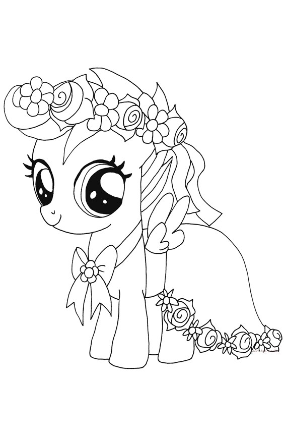 Tranh tô màu ngựa Pony dễ thương - 2 Tranh tô màu ngựa Pony dễ thương - 2