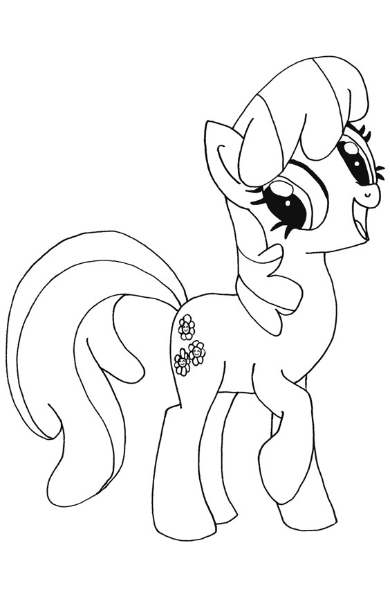 Tranh tô màu ngựa Pony dễ thương - 5 Tranh tô màu ngựa Pony dễ thương - 5
