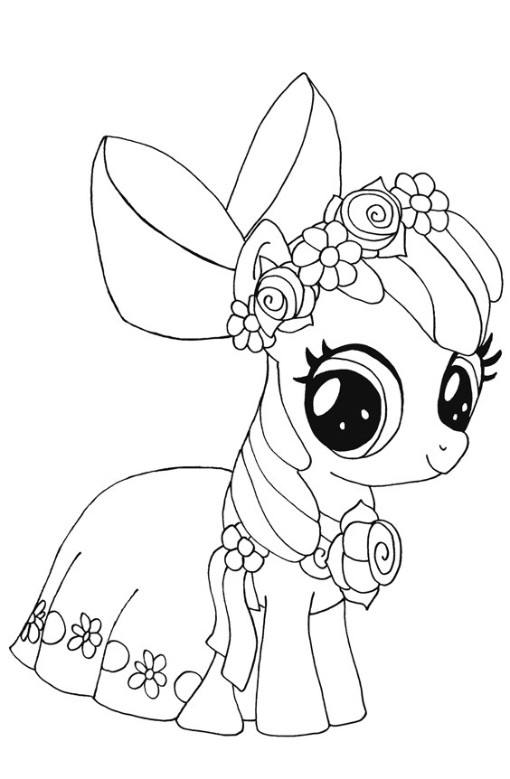 Tranh tô màu ngựa Pony dễ thương - 6 Tranh tô màu ngựa Pony dễ thương - 6