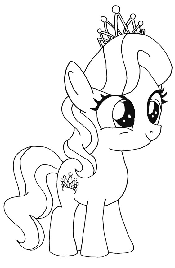 Tranh tô màu ngựa Pony dễ thương - 7 Tranh tô màu ngựa Pony dễ thương - 7