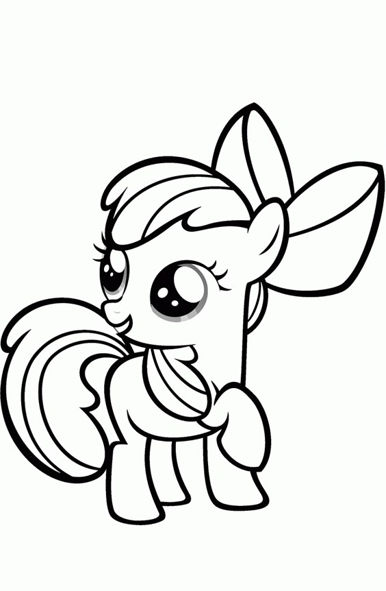 Tranh tô màu ngựa Pony dễ thương - 9 Tranh tô màu ngựa Pony dễ thương - 9