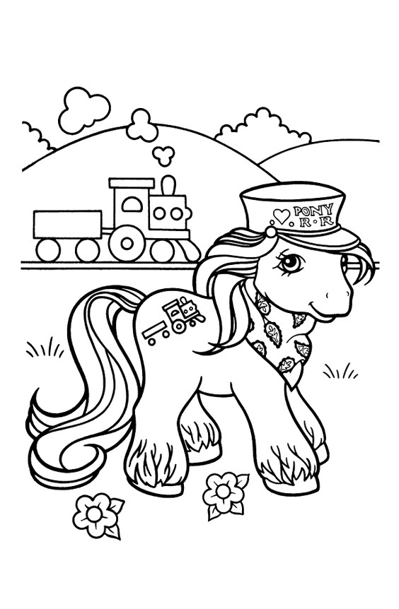 Tranh tô màu ngựa Pony ngộ nghĩnh, đáng yêu - 4 Tranh tô màu ngựa Pony ngộ nghĩnh, đáng yêu - 4