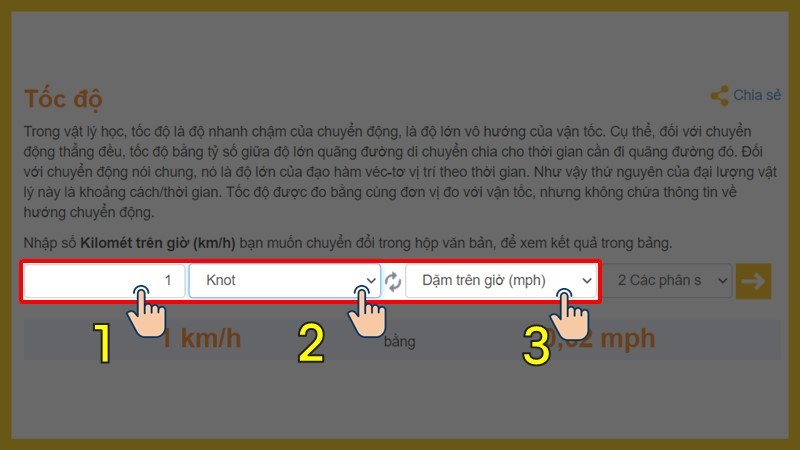 Nhập số lượng và đơn vị bạn muốn chuyển đổi Nhập số lượng và đơn vị bạn muốn chuyển đổi