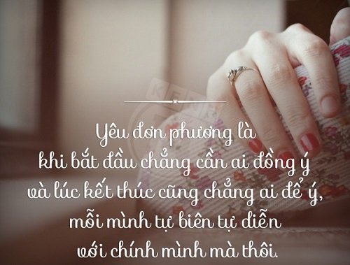 Những câu nói hay về tình yêu đơn phương đầy đau khổ