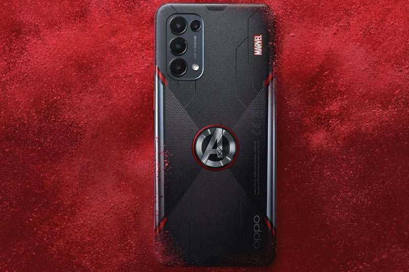 Mặt lưng của OPPO Reno5 Marvel Mặt lưng của OPPO Reno5 Marvel