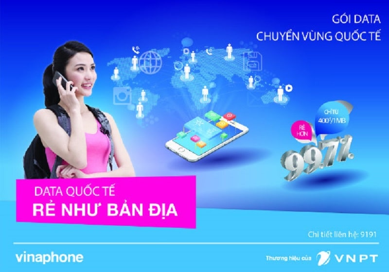 Phí cước đăng ký gói chuyển vùng quốc tế của Vinaphone