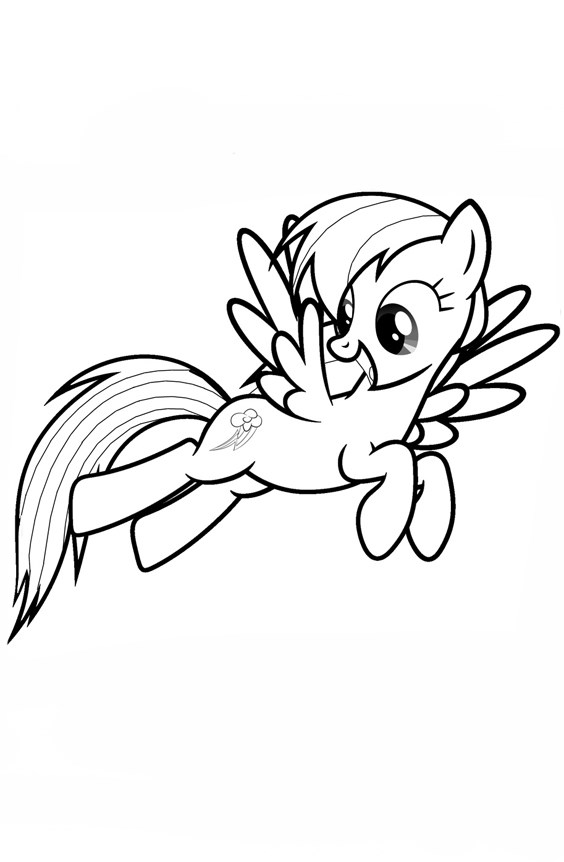 Tranh tô màu Pony cầu vồng - 6 Tranh tô màu Pony cầu vồng - 6