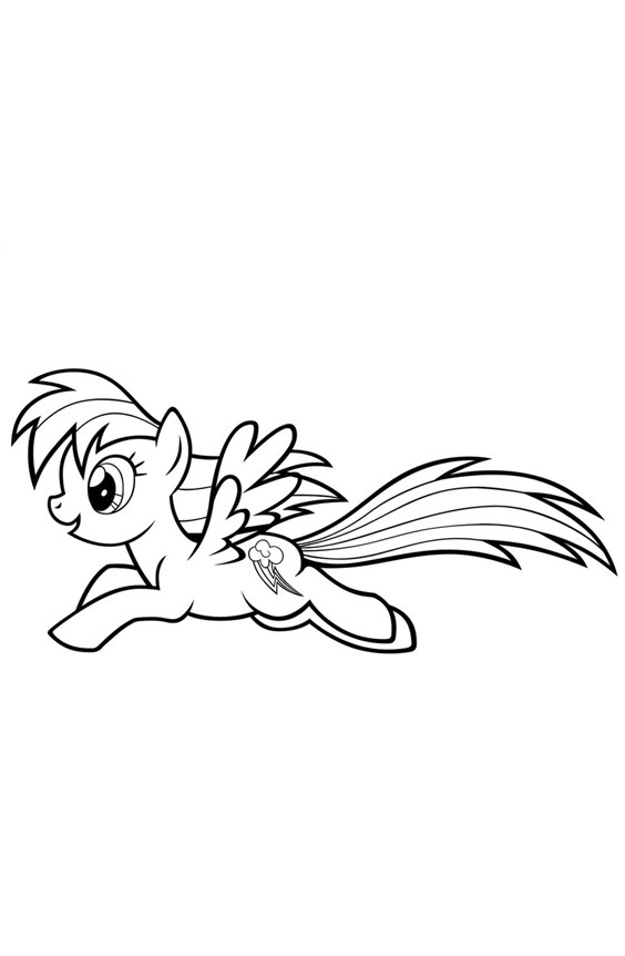 Tranh tô màu Pony cầu vồng - 9 Tranh tô màu Pony cầu vồng - 9