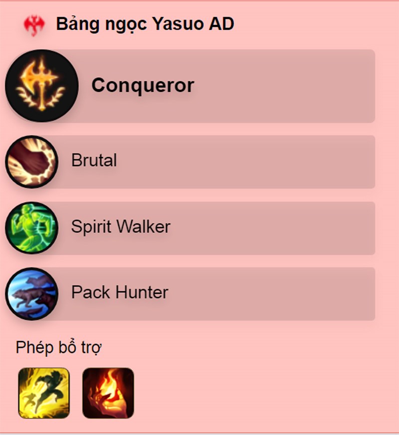 Bảng ngọc Yasuo AD Bảng ngọc Yasuo AD