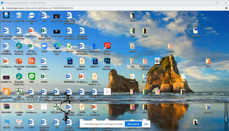 screenshot12-800x459-1 Nếu bạn muốn ngừng chia sẻ màn hình, bạn nhấn Stop Sharing ( tắt chia sẻ màn hình).
