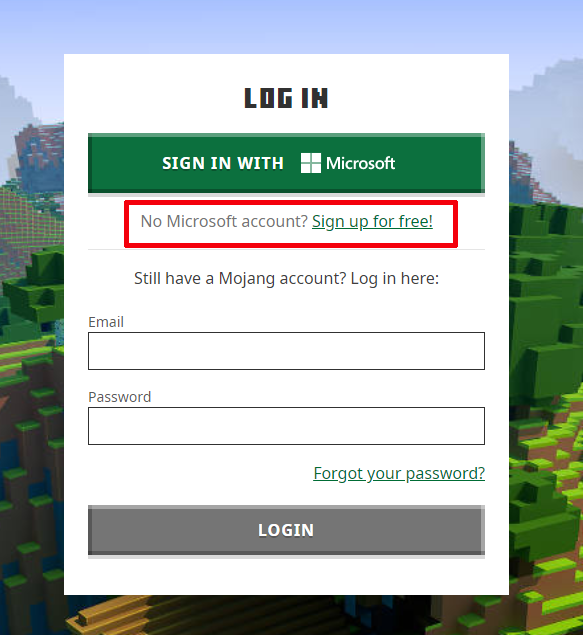 Chọn vào mục Sign up for Free để tạo tào khoản Microsoft mới Chọn vào mục Sign up for Free để tạo tào khoản Microsoft mới