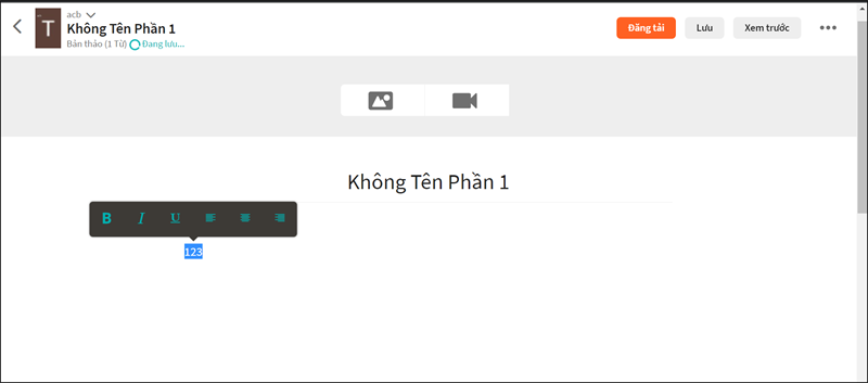 sử dụng được kiểu chữ in đậm, nghiêng, gạch dưới sử dụng được kiểu chữ in đậm, nghiêng, gạch dưới