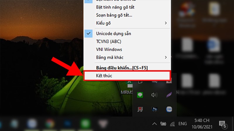 Thoát khỏi Unikey dưới thanh hệ thống Thoát khỏi Unikey dưới thanh hệ thống