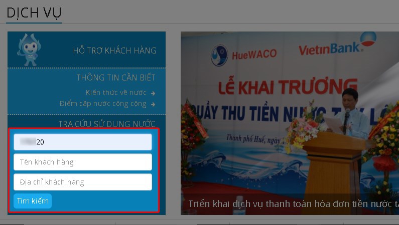 Nhập tên mã khách hàng và nhấn tìm kiếm Nhập tên mã khách hàng và nhấn tìm kiếm