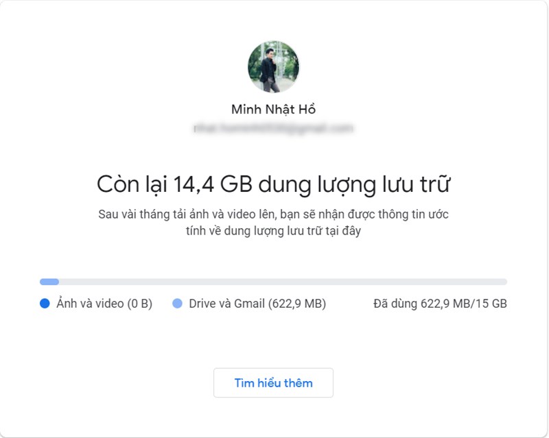 Dung lượng lưu trữ gói miễn phí 15GB Dung lượng lưu trữ gói miễn phí 15GB