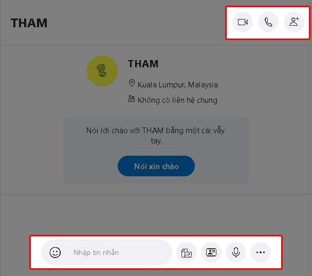 Chức năng trong khung chat Chức năng trong khung chat