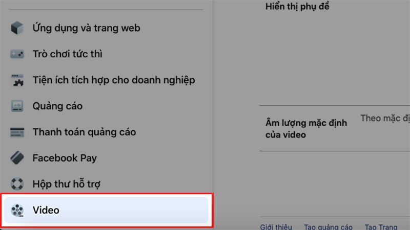 Chọn Video ở góc dưới bên trái Chọn Video ở góc dưới bên trái