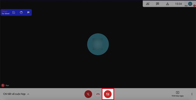 Sau khi truy cập vào đường link của lớp học, họp online, bạn hãy kiểm tra biểu tượng camera đã được bật hay chưa Sau khi truy cập vào đường link của lớp học, họp online, bạn hãy kiểm tra biểu tượng camera đã được bật hay chưa