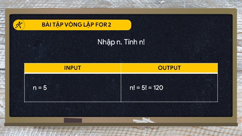 Bài tập vòng lặp for 2 Bài tập vòng lặp for 2