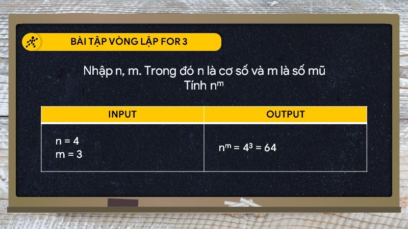 Bài tập vòng lặp for 3 Bài tập vòng lặp for 3
