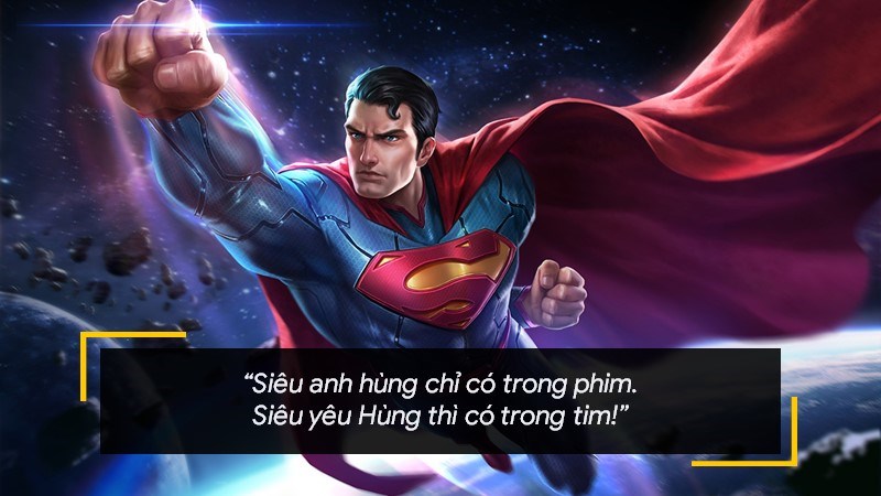 Siêu anh hùng chỉ có trong phim. Siêu yêu Hùng thì có trong tim! Siêu anh hùng chỉ có trong phim. Siêu yêu Hùng thì có trong tim!