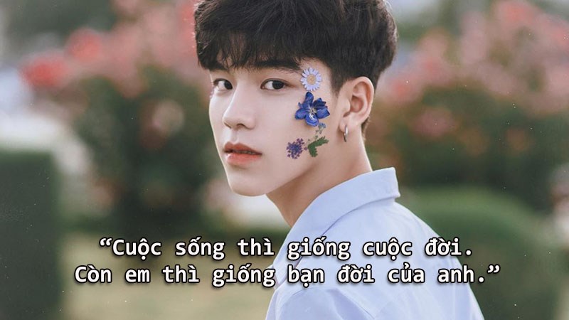 Cuộc sống thì giống cuộc đời. Còn em thì giống bạn đời của anh. Cuộc sống thì giống cuộc đời. Còn em thì giống bạn đời của anh.