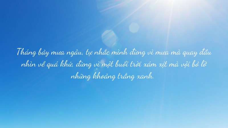 .. đừng vì một buổi trời xám xịt mà vội bỏ lỡ những khoảng trắng xanh. .. đừng vì một buổi trời xám xịt mà vội bỏ lỡ những khoảng trắng xanh.