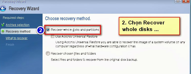 sử dụng acronis true image 2014 2