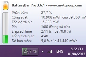 tao cảnh báo hết pin laptop 6