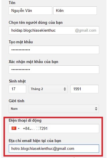 tạo tài khoản gmail 1