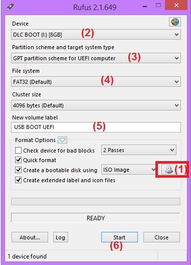 Sử dụng phần mềm Rufus để tạo usb cài win chuẩn UEFI