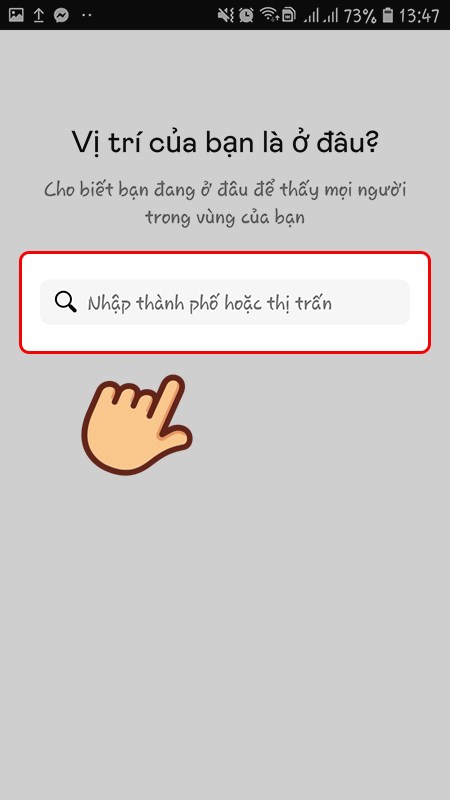 Nhập thành phố hoặc thị trấn nơi bạn sinh sống Nhập thành phố hoặc thị trấn nơi bạn sinh sống