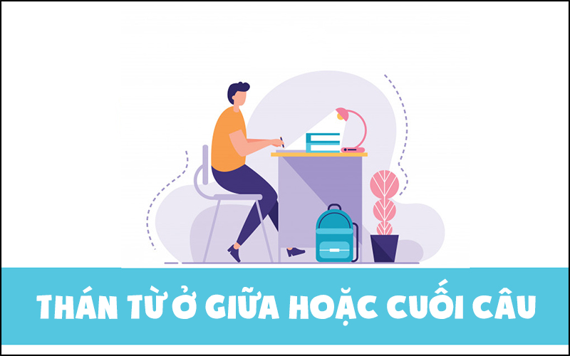 Thán từ thường ở giữa hoặc cuối câu trong tiếng anh