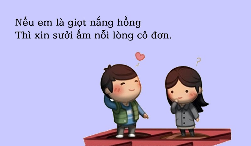 Thơ 2 câu thả thính hay nhất Thơ 2 câu thả thính hay nhất