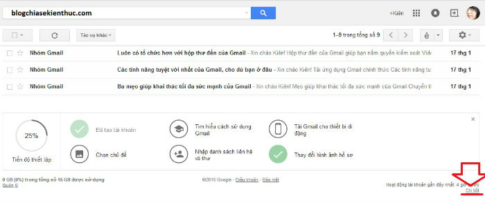 Thoát tài khoản Gmail