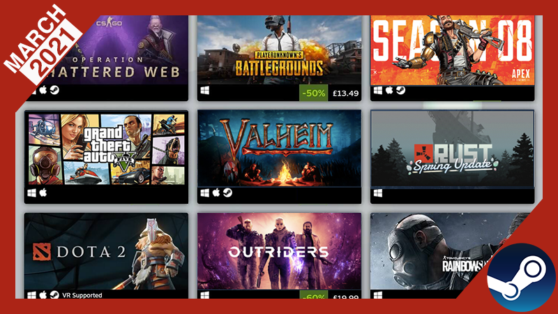 Tổng hợp game hay trên Steam tháng 3/2021 Top 10 game hay trên Steam tháng 3/2021 dẫn đầu số lượt người chơi