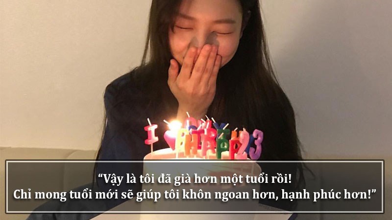 Vậy là tôi đã già hơn một tuổi rồi! Chỉ mong tuổi mới sẽ giúp tôi khôn ngoan hơn, hạnh phúc hơn! Vậy là tôi đã già hơn một tuổi rồi! Chỉ mong tuổi mới sẽ giúp tôi khôn ngoan hơn, hạnh phúc hơn!