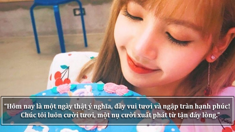 Hôm nay là một ngày thật ý nghĩa, đầy vui tươi và ngập tràn hạnh phúc! Chúc tôi luôn cười tươi, một nụ cười xuất phát từ tận đáy lòng. Chúc mừng sinh nhật! Hôm nay là một ngày thật ý nghĩa, đầy vui tươi và ngập tràn hạnh phúc! Chúc tôi luôn cười tươi, một nụ cười xuất phát từ tận đáy lòng. Chúc mừng sinh nhật!