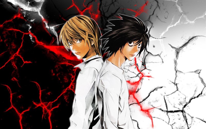 Light Yagami (bên trái) và L (bên phải) Light Yagami (bên trái) và L (bên phải)