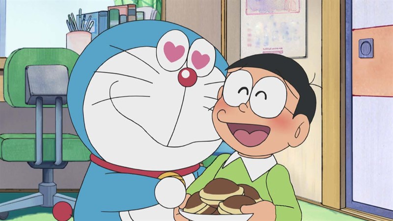Doraemon (bên trái) và Nobita (bên phải) Doraemon (bên trái) và Nobita (bên phải)