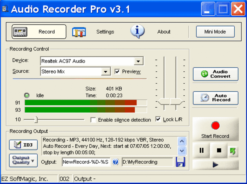 Phần mềm Audio Recorder Pro Phần mềm Audio Recorder Pro