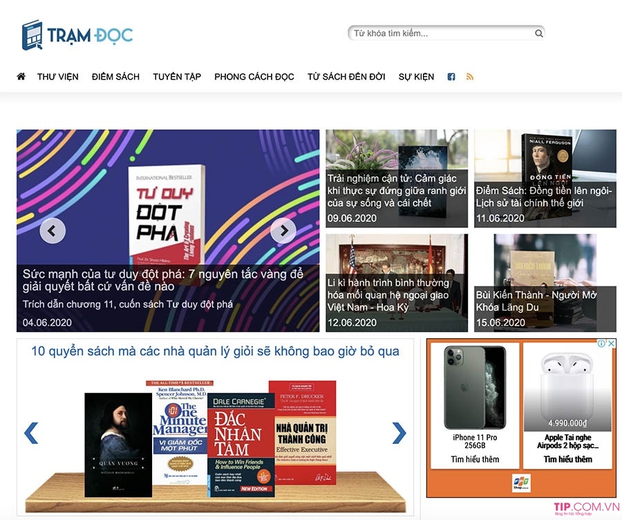 Top 5 trang web review và đọc sách online miễn phí hay nhất