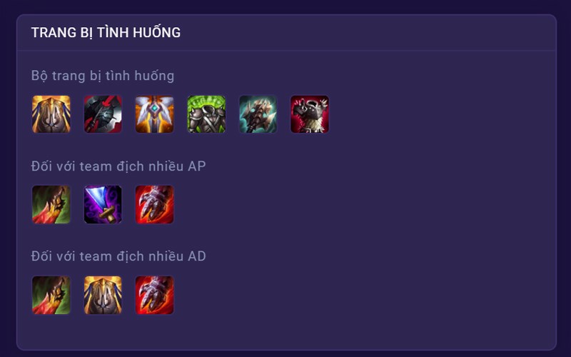Trang bị tình huống Trang bị tình huống